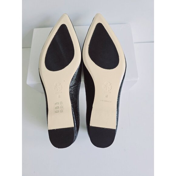 ALL BLACK Footwear Leather Slip On Pointed Toe Leather Ballet Flats Shoes 40 9.5 - Picture 11 of 14